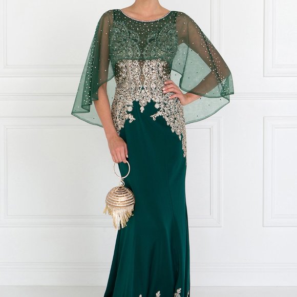 Sequined Mermaid Illusion Prom Dress GSGL1595